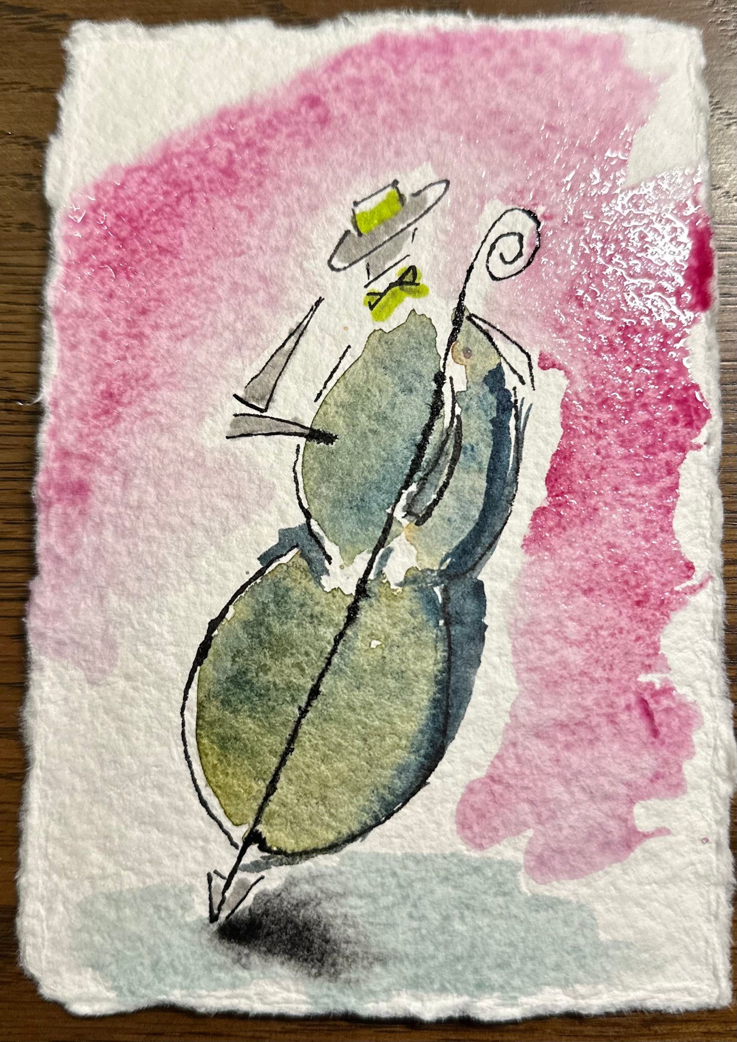 8x10 double matted framed art, Cocktail and New Orleans Jazz series